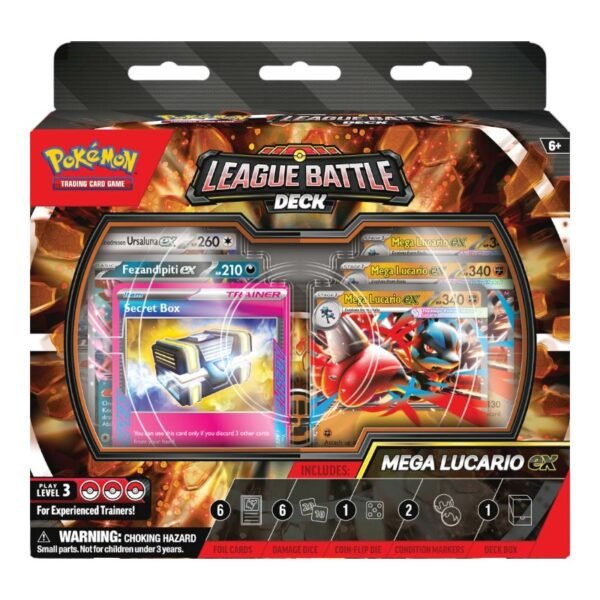 Pokémon TCG: Mega Lucario-EX League Battle Deck - Trading Card Game Strategy Set