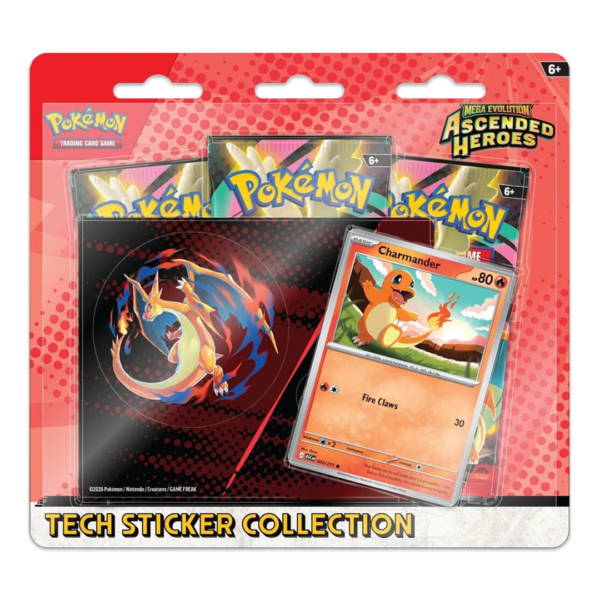 Pokemon - Mega Evolution: Ascended Heroes (Charmander) Tech Sticker Collection - Collect Roll