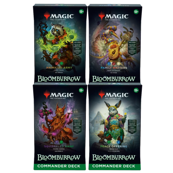 Bloomburrow Magic: The Gathering Commander Deck Bundle - Complete Set of 4 Decks