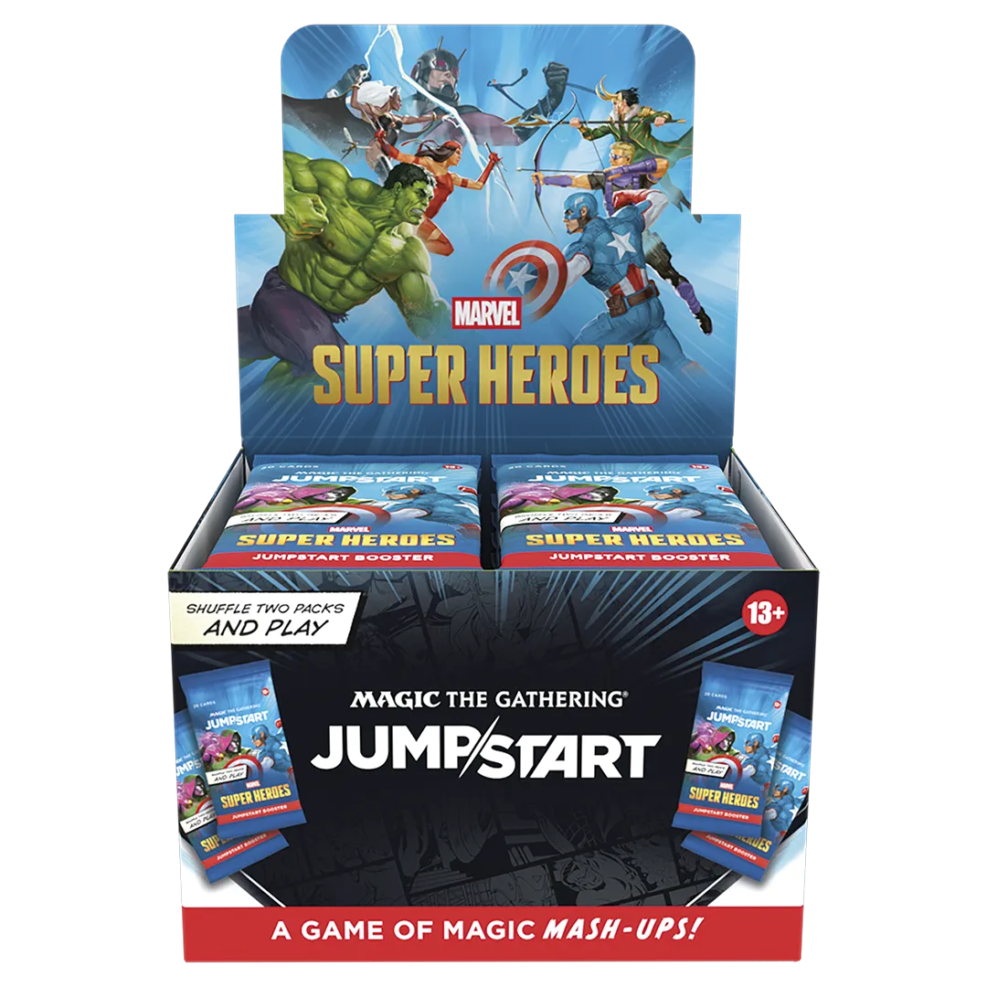 MarvelSuperHeroesJumpstartBoosterBoxFrontImage Magic: The Gathering - Marvel Super Heroes Jumpstart Booster Box (Preorder)