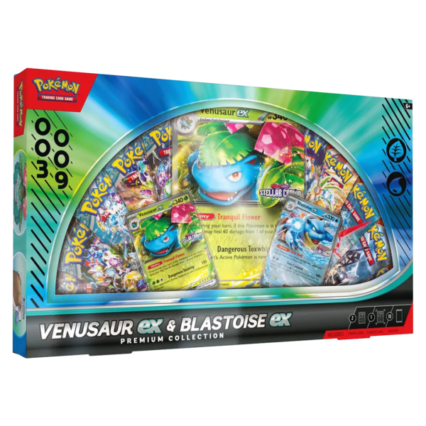 Pokemon: Venusaur Ex & Blastoise EX Premium Collection - Collect Roll