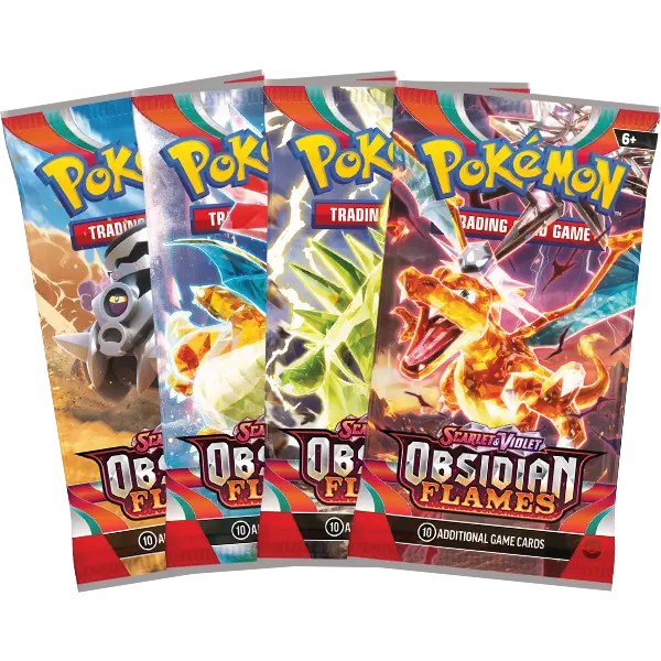 Scarlet and Violet: Obsidian Flames - 3 Pack Blister (Houndstone) - Collect Roll