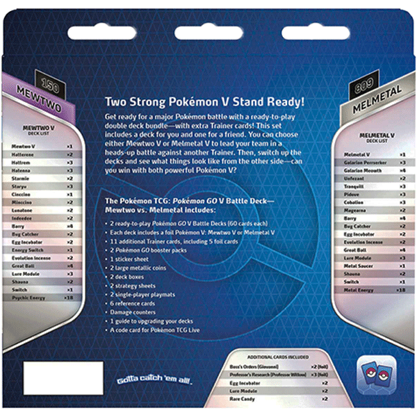 Pokemon GO - Battle Deck (Mewtwo V & Melmetal Bundle) - Collect Roll