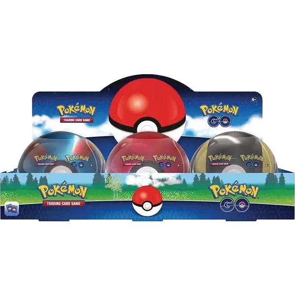 Pokemon GO - Pokeball Tin Display (6 Tins) - Collect Roll