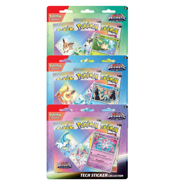 Scarlet & Violet: Prismatic Evolutions - Tech Sticker Collection [Set of 3] - Collect Roll