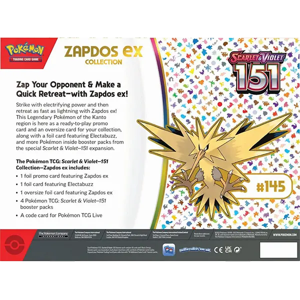 Scarlet and Violet 151 - Zapdos ex Collection - Collect Roll