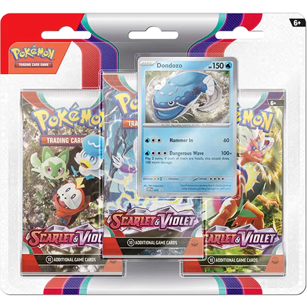 Scarlet & Violet - 3 Booster Pack Blister (Dondozo) - Collect Roll