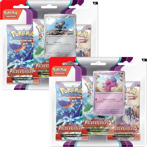Scarlet and Violet: Paldea Evolved - 3 Pack Blister (Set of 2) - Collect Roll