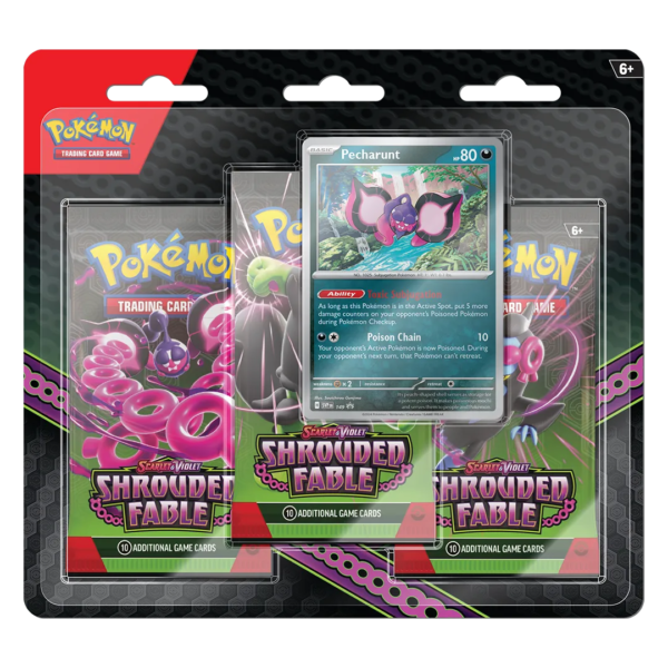 Scarlet & Violet: Shrouded Fable - 3 Pack Blister [Pecharunt] - Collect Roll
