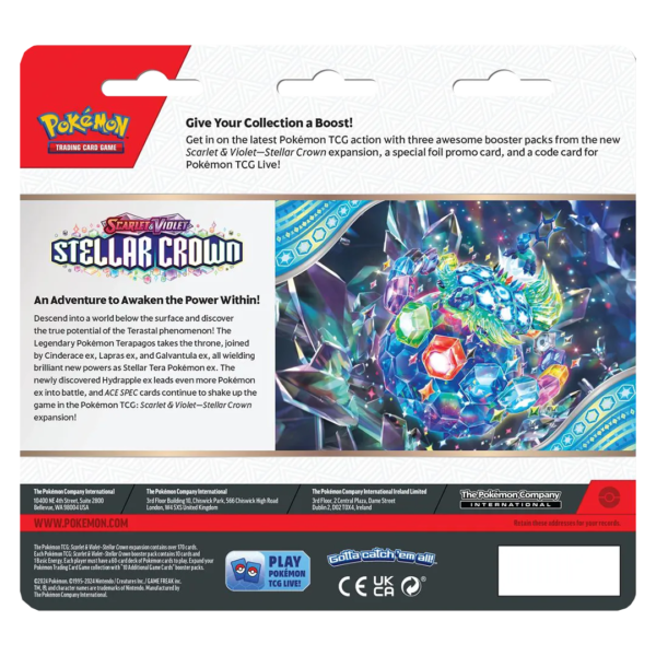 Scarlet & Violet: Stellar Crown- 3 Pack Blister [Latias] - Collect Roll