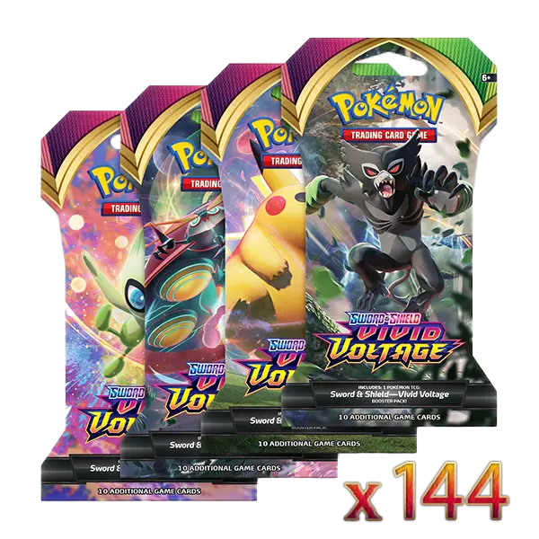 Sword & Shield: Vivid Voltage - Sleeved Booster Case (144 Boosters) - Collect Roll